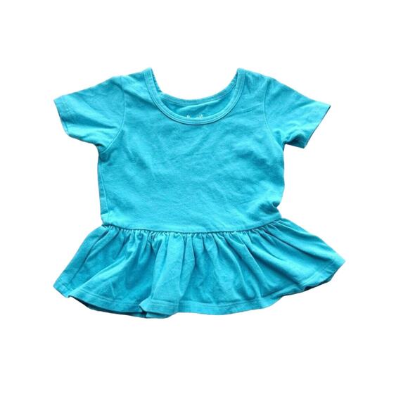 June & January Teal Peplum Top - Picture 1 of 6